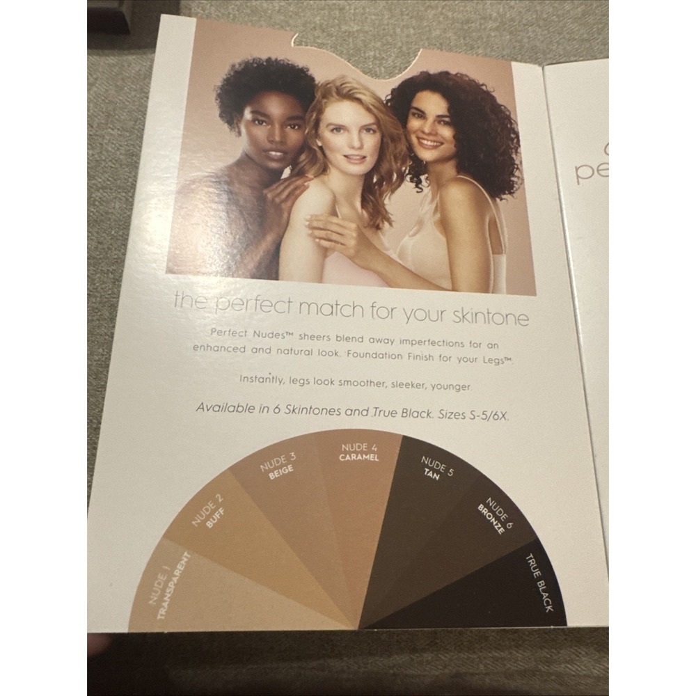 Hanes Perfect‎ Nudes Moderate Tummy Control Hosiery Nude 6 Size 1/2x - Picture 6 of 6